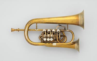 Flügel Horn with Cornet in C (ca. 1890) — Cornet, photograph from The Met
