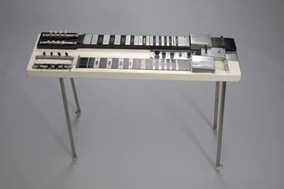 Electric console steel guitar built by Felton W. Williams, Jr. (ca. 1963) — Electric guitar, photograph from Smithsonian