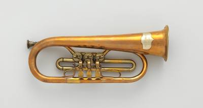 Flügelhorn (valve bugle) in B-flat (1849–55) — Flugelhorn, photograph from The Met
