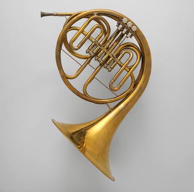 Horn in F (ca. 1860) — French horn, photograph from The Met