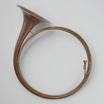 Natural horn (hunting horn) (c. 1876 - c. 1896) — French horn, photograph from Rijksmuseum