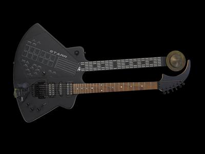 Double neck guitar/synthesizer owned by Vernon Reid (1986-1995) — Guitar, photograph from Smithsonian