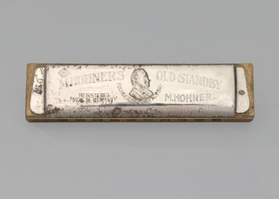 Harmonica owned by Big Mama Thornton (ca. 1950) — Harmonica, photograph from Smithsonian