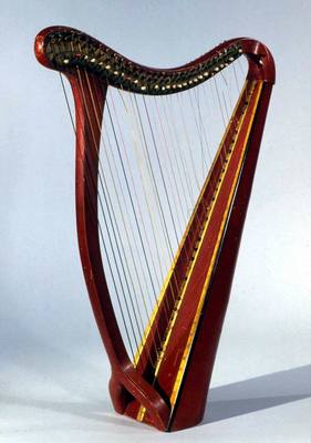 Portable Harp (1814–30) — Harp, photograph from The Met