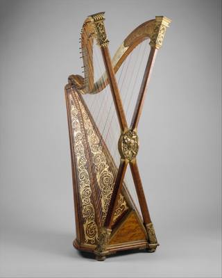 Double Chromatic Harp (after 1895) — Harp, photograph from The Met