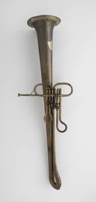 Contrabass Valve Ophicleide in D (ca. 1840) — Ophicleide, photograph from The Met