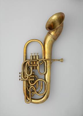 Bass saxhorn in B-flat (1863) — Saxhorn, photograph from The Met