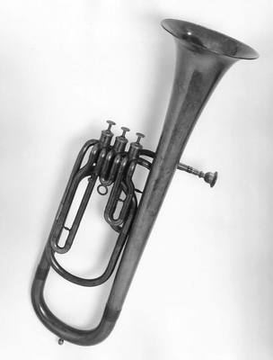 Baritone Saxhorn in B-flat (1850–79) — Saxhorn, photograph from The Met
