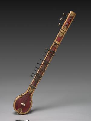 Sitar (c. 1850) — Sitar, photograph from Cleveland Museum of Art
