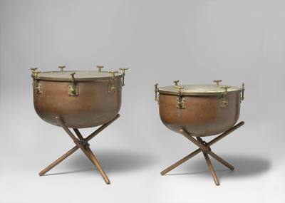 Kettle drums (1850 - 1899) — Timpani, photograph from Rijksmuseum