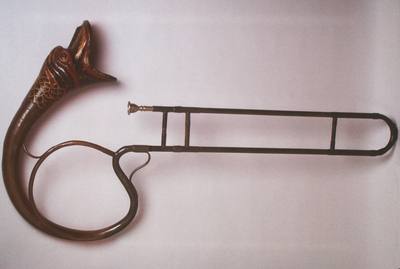 Tenor Slide Trombone in B-flat (early 19th century) — Trombone, photograph from The Met