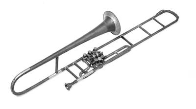 Tenor Valve Trombone in B-flat (mid-19th century) — Trombone, photograph from The Met