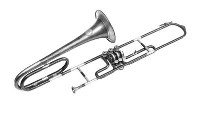 Tenor Valve Trombone in B-flat (late 19th century) — Trombone, photograph from The Met