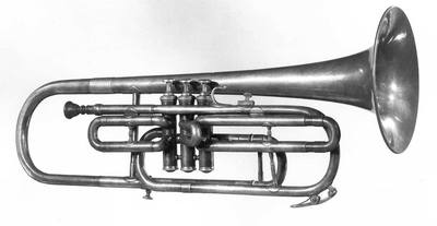 Alto valve trombone in E-flat (mid-19th century) — Trombone, photograph from The Met