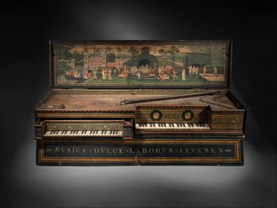 Double Virginal (1581) — Virginals, photograph from The Met